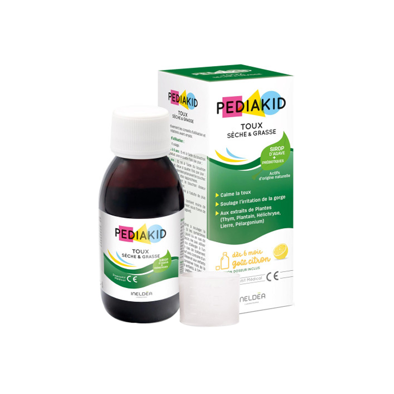 Pediakid Toux Sèche & Grasse Sirop goût citron 125ml