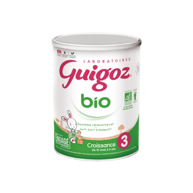 Guigoz Bio 3 Lait de croissance 10 mois à 3 ans 800gr