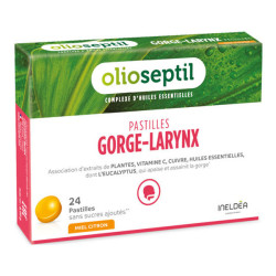 Olioseptil Gorge-Larynx goût miel citron 24 pastilles sans sucres