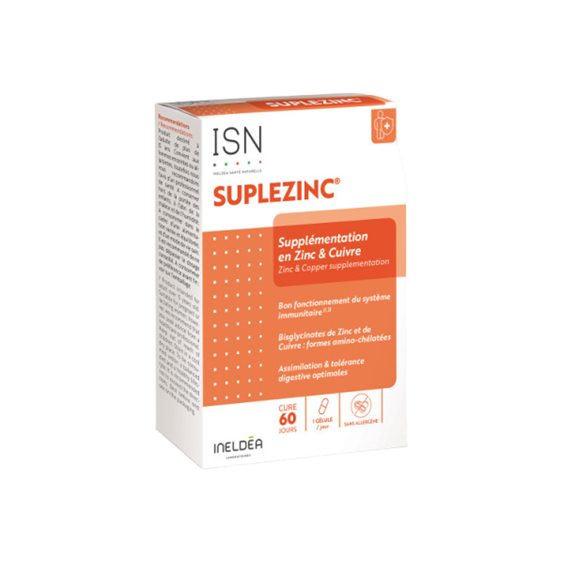 Ineldéa Santé Naturelle Suplezinc 60 gélules