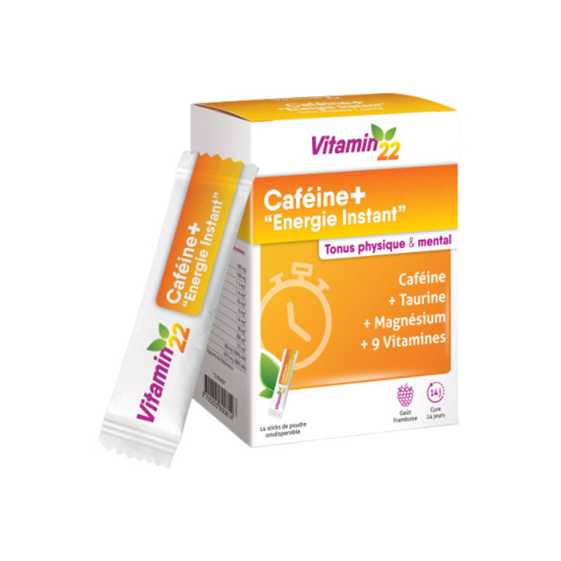 Vitamin'22 Caféine + Energie instant 14 sticks