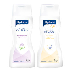 Hydralin Quotidien 200ml + Gyn Gel lavant calmant irritation 200ml