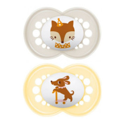 MAM Original Sucettes orthodontiques 18+ mois motifs animaux lot de 2